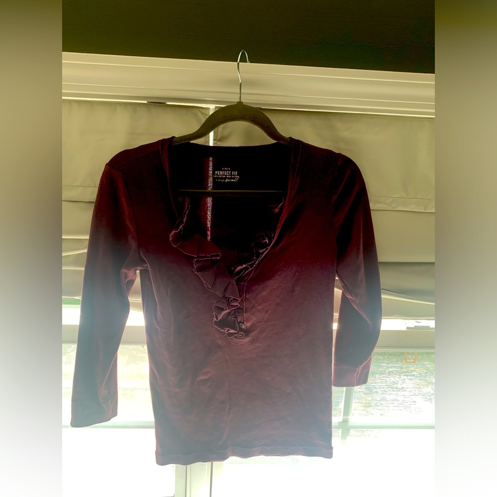 JCrew 3/4 Sleeve Henley Shirt